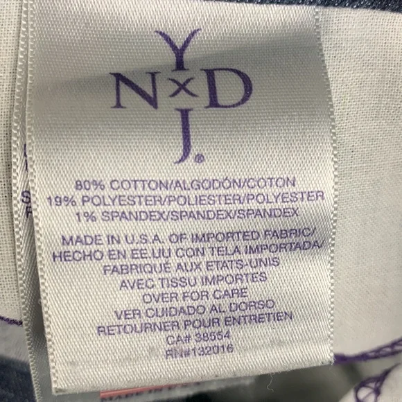 NYDJ “BOYFRIEND” Straight leg blue jeans size 8 - Picture 14 of 16